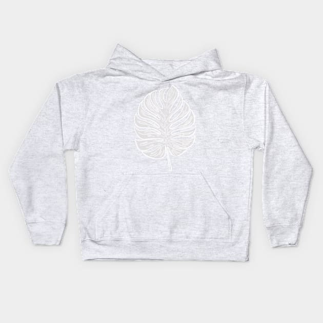 Cool monstera leaf, plant motif Kids Hoodie by Unelmoija